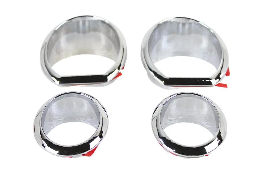 V-Twin Gauge Trim Kit Chrome for Harley Davidson FLH (2014-2023) by V-Twin