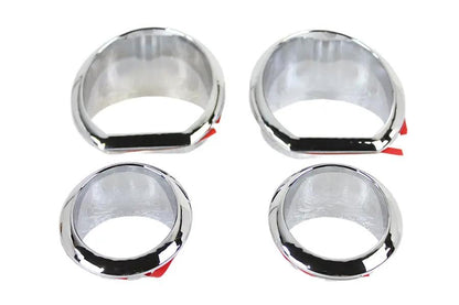 V-Twin Gauge Trim Kit Chrome for Harley Davidson FLH (2014-2023) by V-Twin