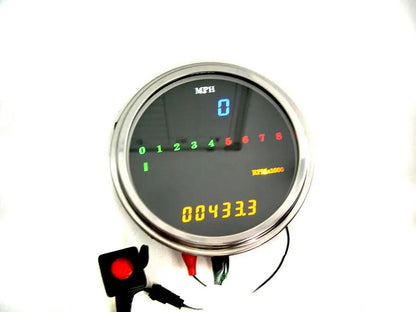 V-Twin LED Digital Speedometer and Tachometer Assembly Part 76744 by V-Twin