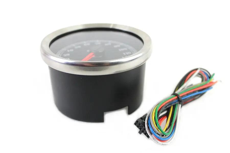 V-Twin Programmable Gauge with Black Face Part 83118B – 3-3/8 inch Diameter by V-Twin