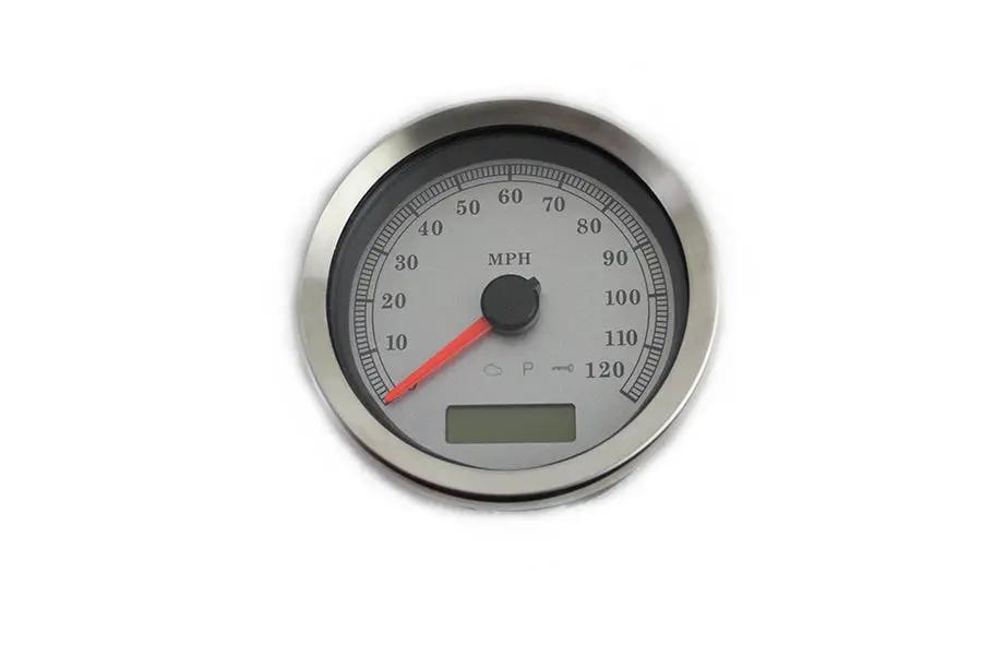 V-Twin Part Number 83110S Programmable Gauge with Silver Face for Harley Davidson FXD and XL Models by V-Twin
