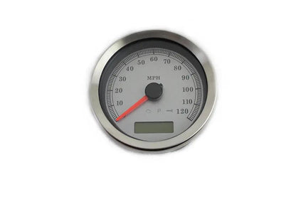 V-Twin Part Number 83110S Programmable Gauge with Silver Face for Harley Davidson FXD and XL Models by V-Twin