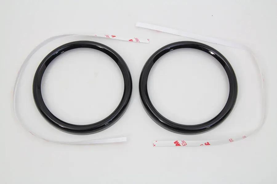 V-Twin 77844B 4 Inch Gauge Bezel Cover Black Set for Harley Davidson FLHT and FLTR by V-Twin
