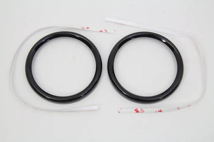 V-Twin 77844B 4 Inch Gauge Bezel Cover Black Set for Harley Davidson FLHT and FLTR by V-Twin