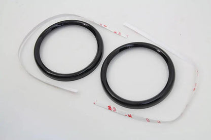 V-Twin 77844B 4 Inch Gauge Bezel Cover Black Set for Harley Davidson FLHT and FLTR by V-Twin