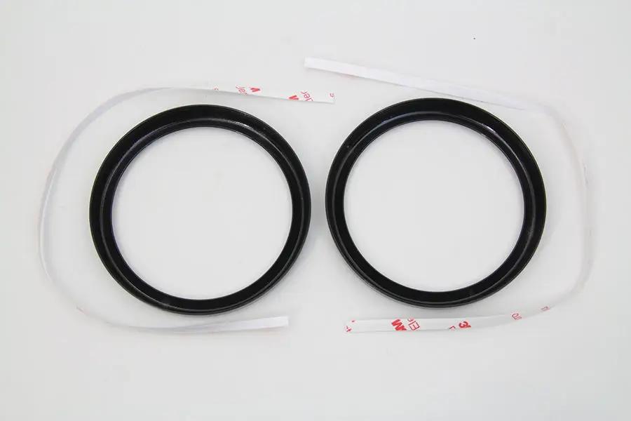 V-Twin 77844B 4 Inch Gauge Bezel Cover Black Set for Harley Davidson FLHT and FLTR by V-Twin