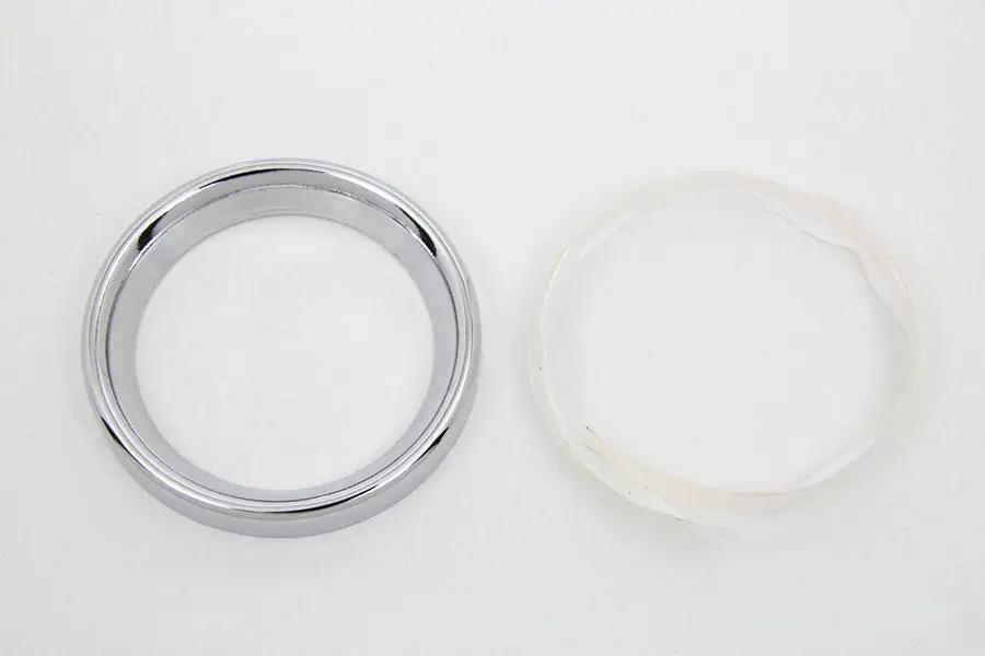 V-Twin 2 Inch Gauge Bezel Cover Chrome for Harley Davidson FLH Models (Part #77845) by V-Twin