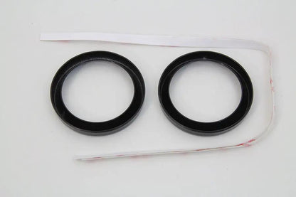 V-Twin 2 Inch Gauge Bezel Cover Kit with Black Finish for Harley Davidson FLH Models by V-Twin