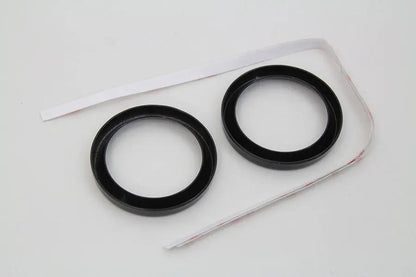 V-Twin 2 Inch Gauge Bezel Cover Kit with Black Finish for Harley Davidson FLH Models by V-Twin