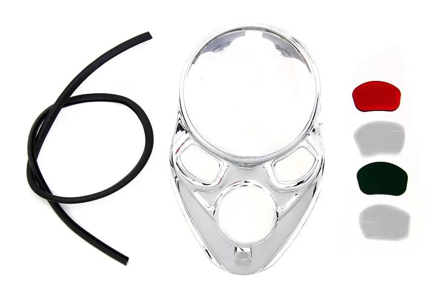 V-Twin Chrome Dash Panel for 1938 Harley Davidson EL, UL, WL Models - Part #12-0070ACVT by V-Twin