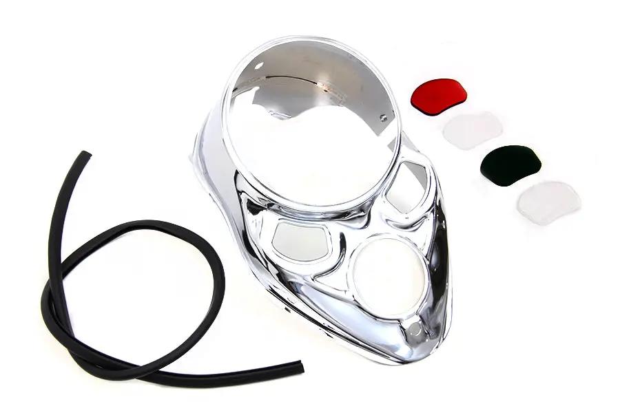 V-Twin Chrome Dash Panel for 1938 Harley Davidson EL, UL, WL Models - Part #12-0070ACVT by V-Twin
