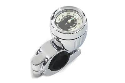 V-Twin Temperature Gauge with Mount – Chrome Finish for 1-Inch Handlebars – Part O91-6820T by V-Twin