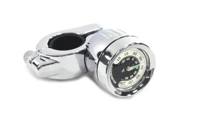 V-Twin Temperature Gauge with Mount – Chrome Finish for 1-Inch Handlebars – Part O91-6820T by V-Twin