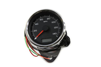 V-Twin 80mm Mini Electronic Speedometer with LCD Display for 1995-up FXST and XL Models by V-Twin