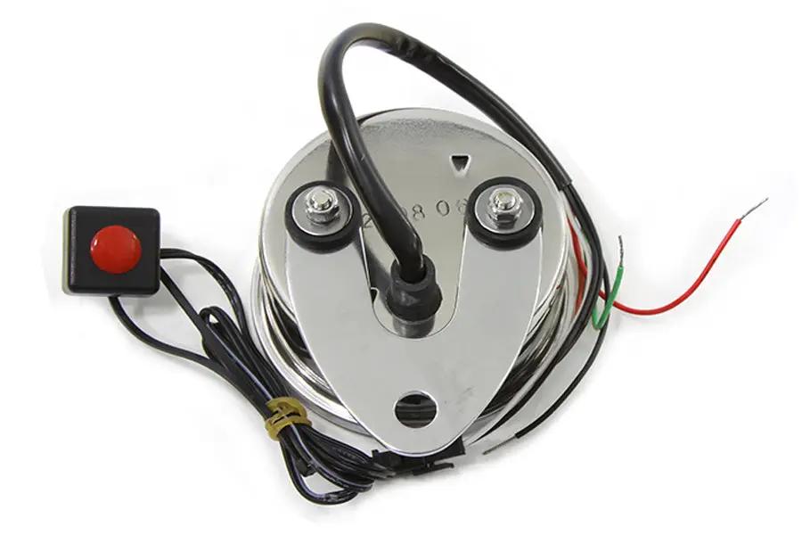 V-Twin 80mm Mini Electronic Speedometer with LCD Display for 1995-up FXST and XL Models by V-Twin