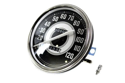 V-Twin Replica 2:1 Speedometer with White Needle for Harley Davidson FL 1940-1945 by V-Twin