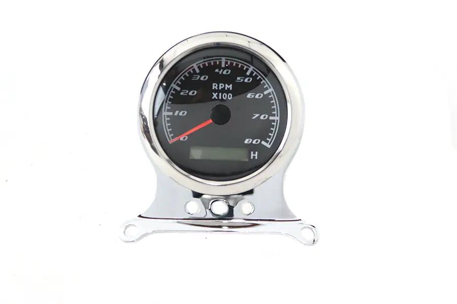 V-Twin 39-0839 Tachometer Gauge with Built-In Hour Meter for 2-4 Cylinder Engines by V-Twin