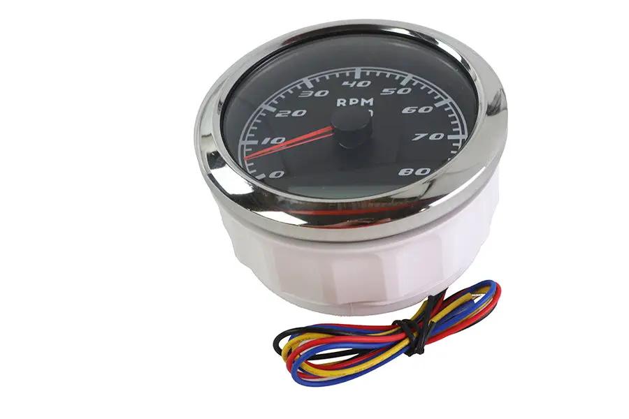 V-Twin 39-0839 Tachometer Gauge with Built-In Hour Meter for 2-4 Cylinder Engines by V-Twin