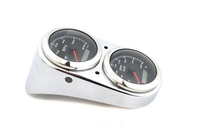 V-Twin GPS Speedometer and Tachometer Dash Kit for Harley Davidson FXD (1991-2000) with Chrome Finish by V-Twin