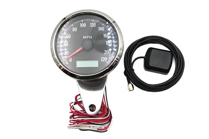 V-Twin 85mm GPS Speedometer Chrome (Part #83147) by V-Twin