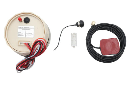 V-Twin 85mm GPS Speedometer Black Face with Chrome Housing - Part 93148B by V-Twin