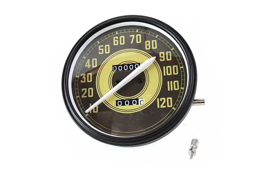 V-Twin Speedometer with 2:1 Ratio and White Needle for Harley Davidson FL (1941-1950) by V-Twin