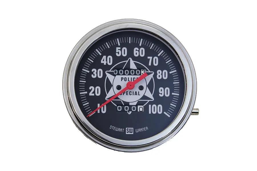 V-Twin Police Speedometer 2:1 Ratio for Harley Davidson FL (1948-1957) by V-Twin