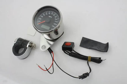 V-Twin Electronic Speedometer 2240:60 with 12V LED Backlight and Recalibration for Motorcycles by V-Twin