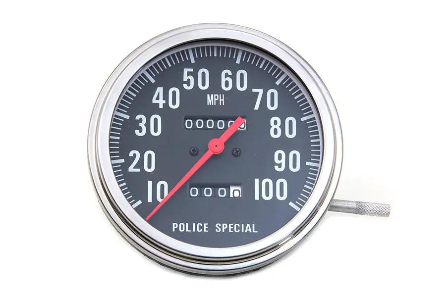 V-Twin Police Speedometer 2:1 Ratio for Harley Davidson FL Models - Part #71473RWO by V-Twin