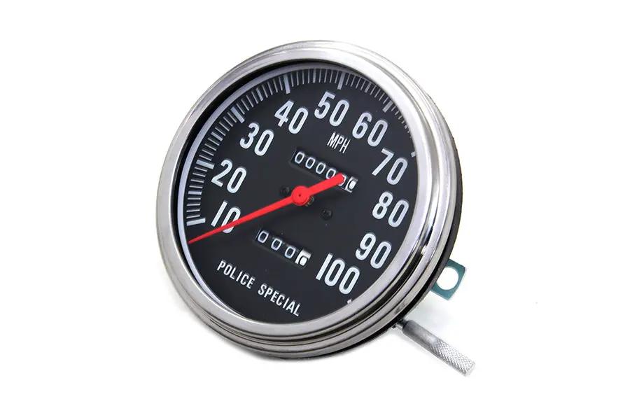 V-Twin Police Speedometer 2:1 Ratio for Harley Davidson FL Models - Part #71473RWO by V-Twin
