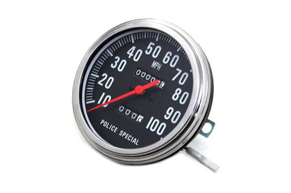 V-Twin Police Speedometer 2:1 Ratio for Harley Davidson FL Models - Part #71473RWO by V-Twin