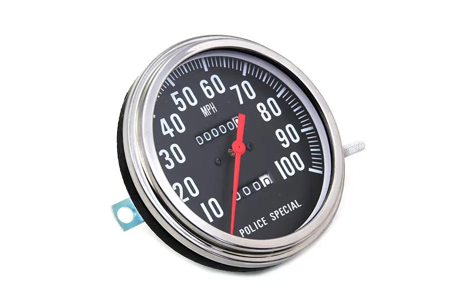 V-Twin Police Speedometer 2:1 Ratio for Harley Davidson FL Models - Part #71473RWO by V-Twin