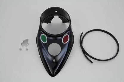 V-Twin Black Cateye Dash Panel for Harley Davidson EL and FL Models by V-Twin