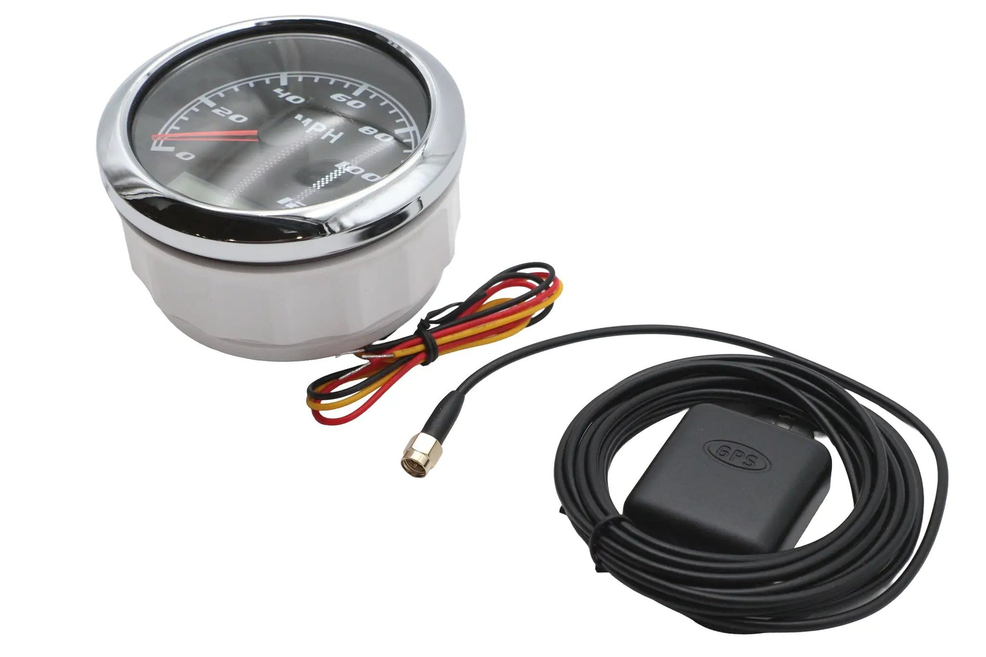 V-Twin 85mm GPS Speedometer Black with Nylon Nut Body - Part No. 83139C by V-Twin