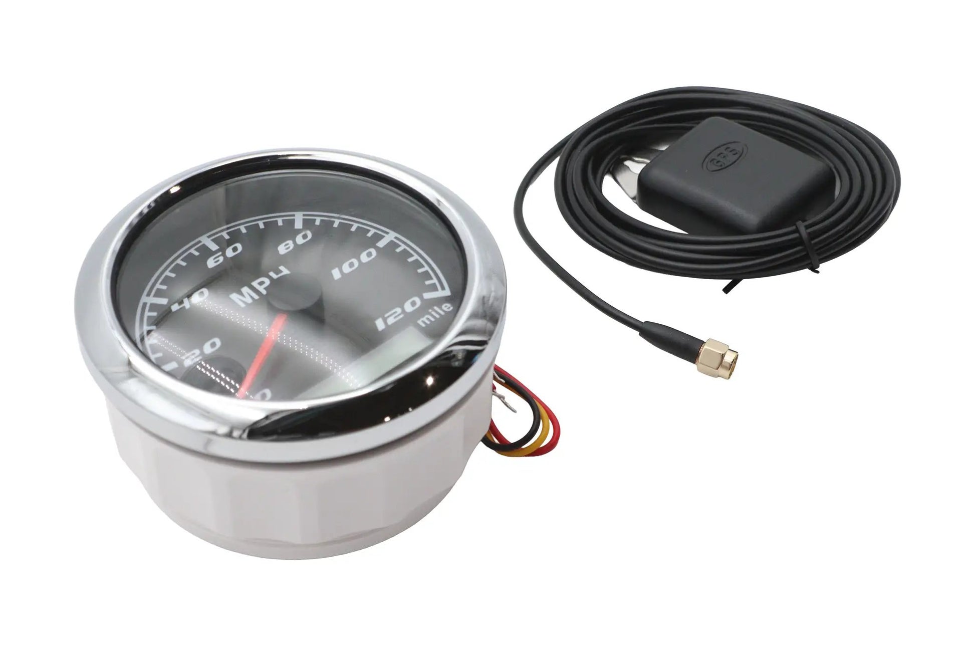 V-Twin 85mm GPS Speedometer Black with Nylon Nut Body - Part No. 83139C by V-Twin