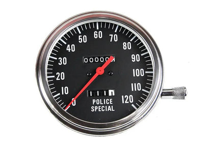 V-Twin Police Special 2:1 Speedometer with 4-1/4 inch Lens Diameter for Harley Davidson FL (Part #90115B) by V-Twin