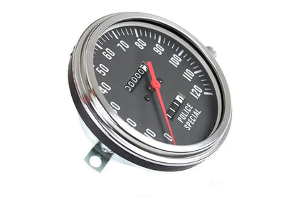 V-Twin Police Special 2:1 Speedometer with 4-1/4 inch Lens Diameter for Harley Davidson FL (Part #90115B) by V-Twin