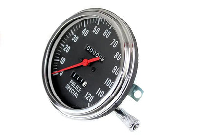 V-Twin Police Special 2:1 Speedometer with 4-1/4 inch Lens Diameter for Harley Davidson FL (Part #90115B) by V-Twin