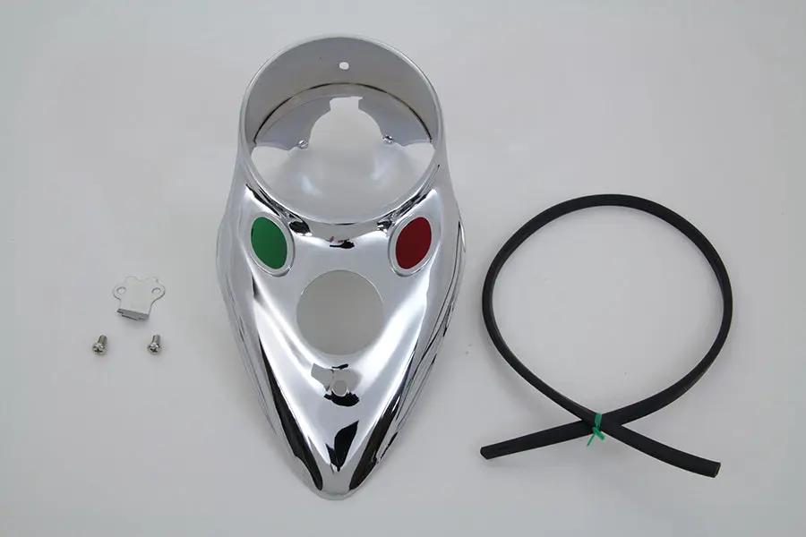 V-Twin Chrome Cateye Dash Panel for Harley Davidson EL & FL 1939-1946 by V-Twin