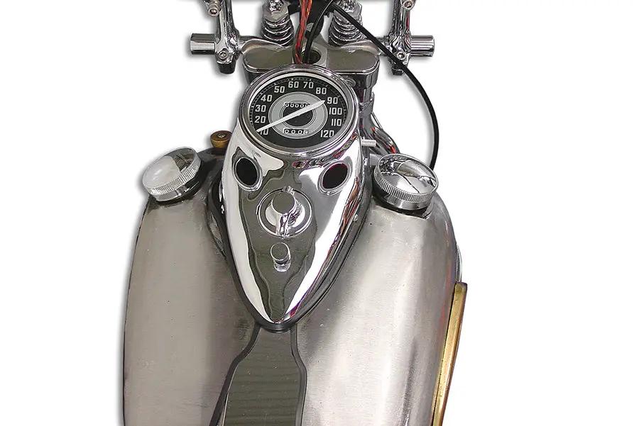 V-Twin Chrome Cateye Dash Panel Kit with 2:1 Ratio Speedometer for Harley Davidson FL (1948-1957) by V-Twin