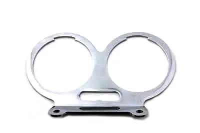 V-Twin Dual Gauge Mount Bracket Chrome with Slot for Harley FXR and XL Models Part 74412 by V-Twin