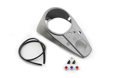 V-Twin Raw Three Light Dash Panel for Harley Davidson FL Models (Part #12-0033R) by V-Twin