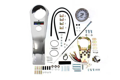 V-Twin Long Rider Style Dash Kit with 2:1 Speedometer for Harley Davidson FL Models by V-Twin