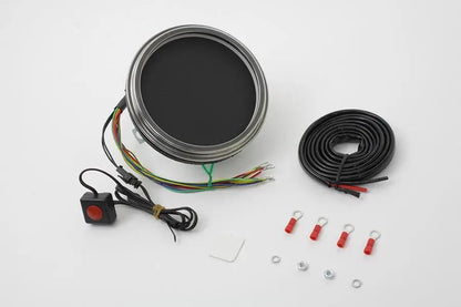 V-Twin 76744B LED Digital Speedometer Assembly with Brass Nut Cable Fittings by V-Twin