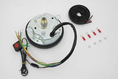 V-Twin 76744B LED Digital Speedometer Assembly with Brass Nut Cable Fittings by V-Twin