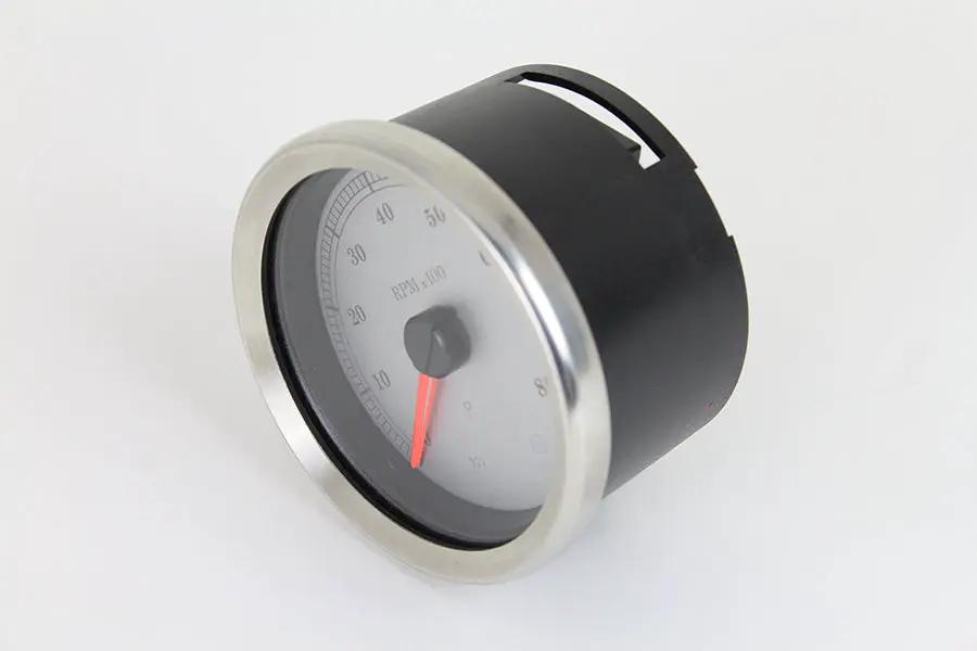 V-Twin 83114S 4 Inch Silver Electronic Tachometer for Harley Davidson XL Models by V-Twin