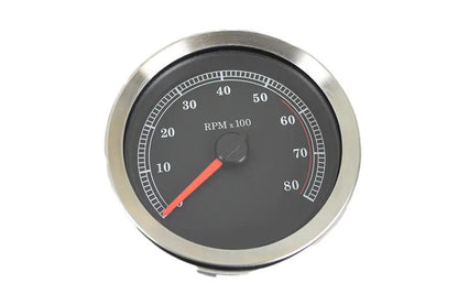 V-Twin 83114B 4 Inch Black Electronic Tachometer for Harley Davidson FLHT Models by V-Twin