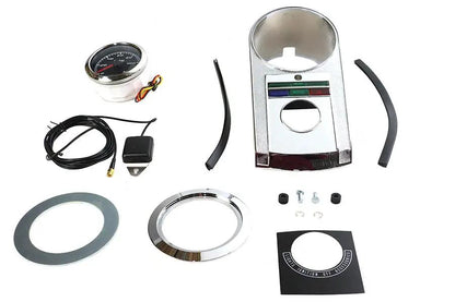 V-Twin 85mm GPS Speedometer Kit Chrome for Harley Davidson FL Models by V-Twin