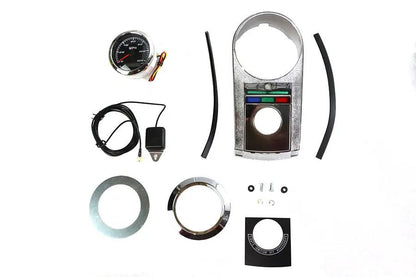 V-Twin 85mm GPS Speedometer Kit Chrome for Harley Davidson FL Models by V-Twin