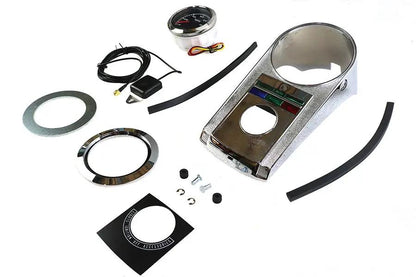 V-Twin 85mm GPS Speedometer Kit Chrome for Harley Davidson FL Models by V-Twin